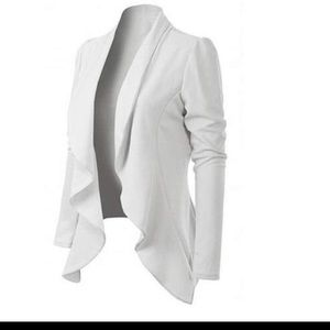 open front cardigan blazer size XL ivory white